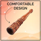 Royal Swag Mughal Style Tobacco Pipe Handmade Shiva Chillum Hookah Smoking Pipe | Durable Hard Wood Material | 15cm X 4 Cm X 2 Diameter Made In India